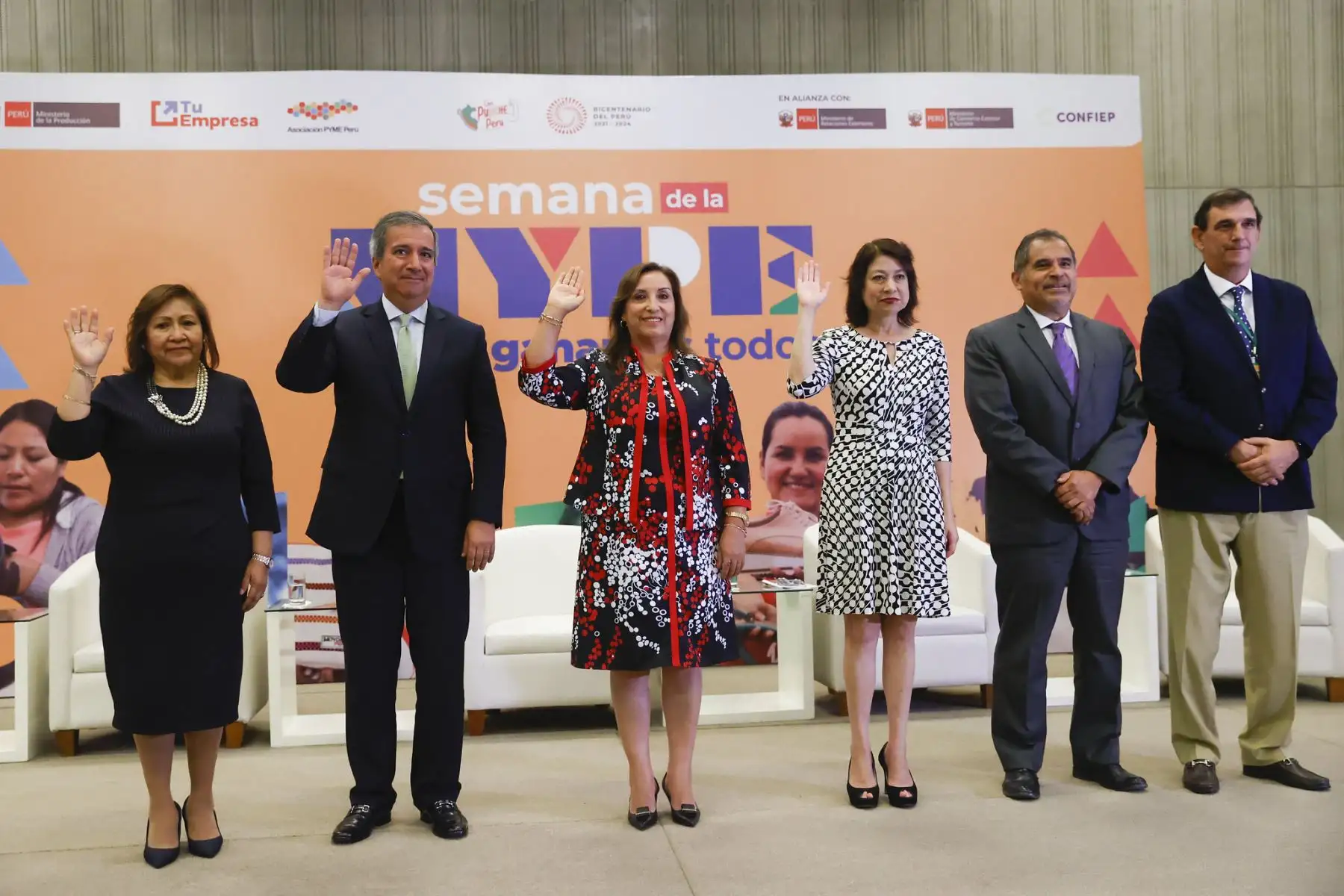 Presidenta Dina Boluarte inaugura la Semana de la Mype “Unidos ganamos todos”. Foto: ANDINA/Prensa Presidencia