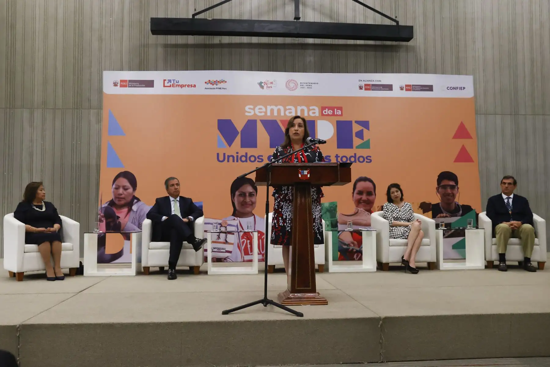 Presidenta Dina Boluarte inaugura la Semana de la Mype “Unidos ganamos todos” Foto: ANDINA/Prensa Presidencia