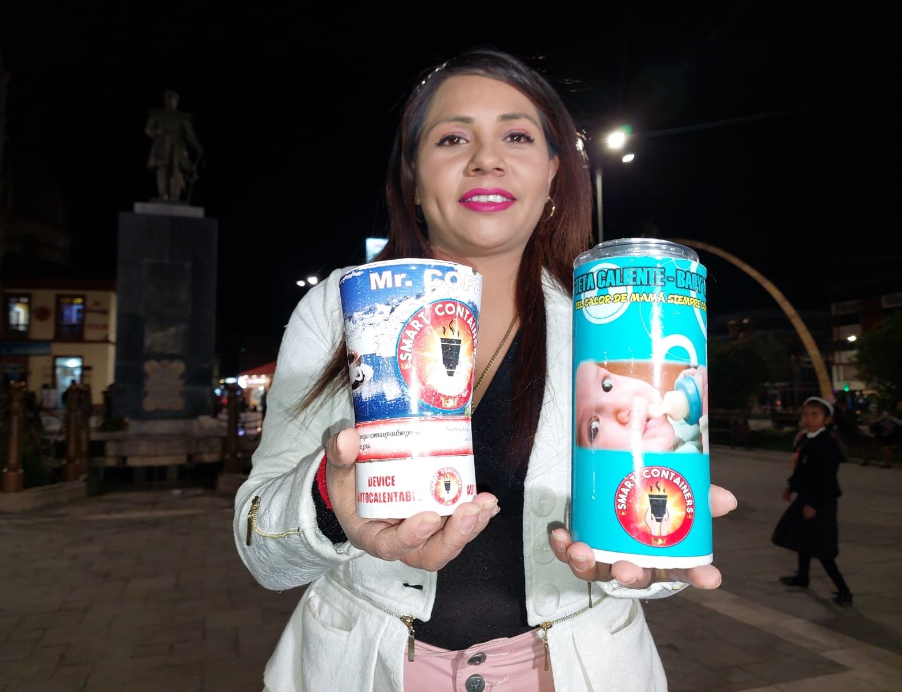 Conoce a Pamela Casimiro Rivadeneyra, la emprendedora orgullo de Huancayo que inventó envases autocalentables sostenibles para alimentos y bebidas. Una solución para la atención de los damnificados por eventos naturales. Foto: Pedro Tinoco
