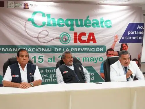 Autoridades de Salud de Ica prevén atender a 46,000 personas durante semana de la prevención Chequéate Ica, que se inició ayer. Foto: Genry Bautista.