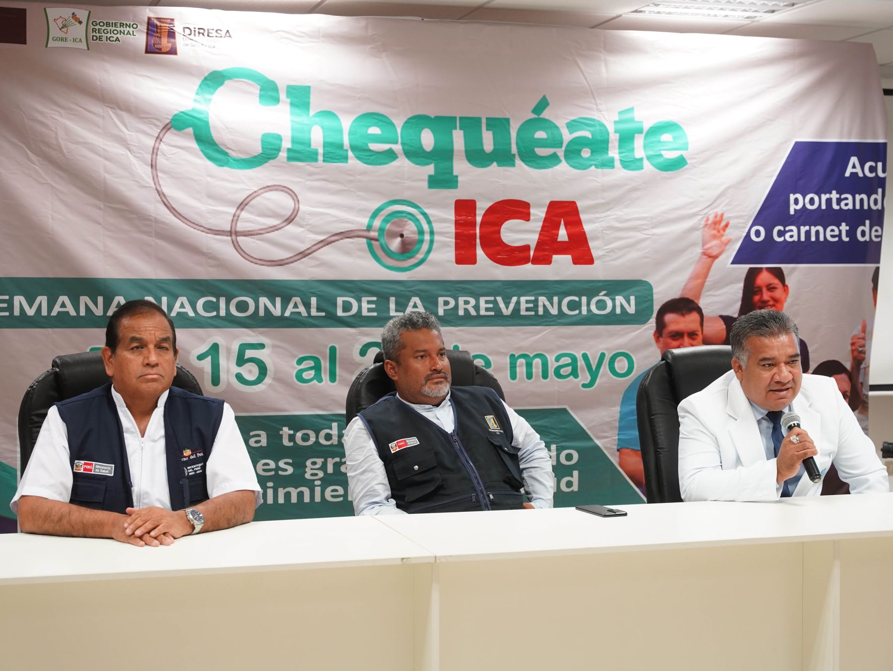 Autoridades de Salud de Ica prevén atender a 46,000 personas durante semana de la prevención Chequéate Ica, que se inició ayer. Foto: Genry Bautista.