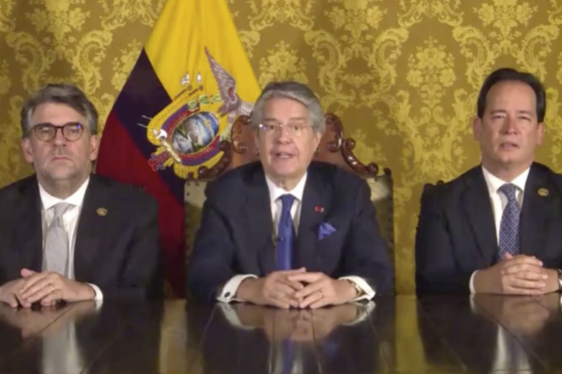 El presidente de Ecuador, Guillermo Lasso, ofreció mensaje a la ciudadanía. Foto: Captura TV