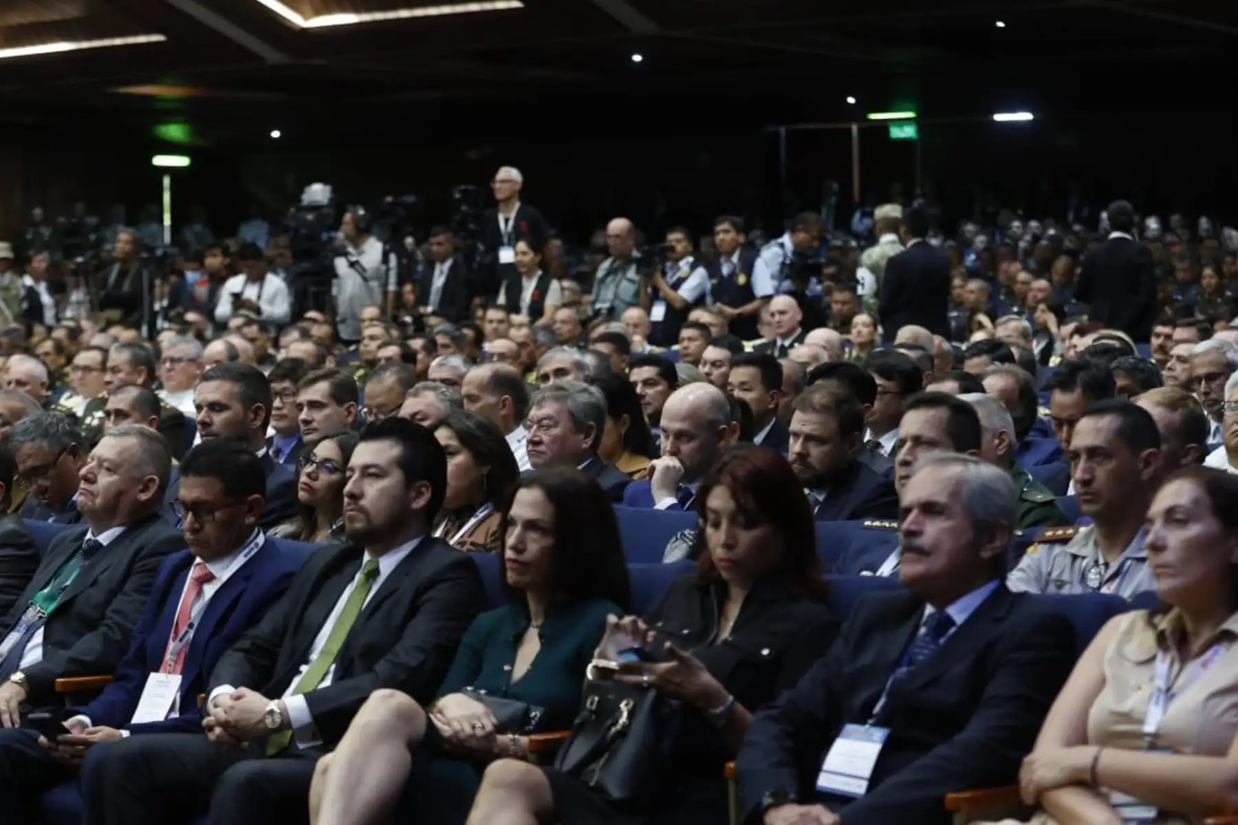 La presidenta de la República, Dina Boluarte, participa en la ceremonia de inauguración del Salón Internacional de Tecnología para la Defensa y Prevención de Desastres (SITDEF-Perú 2023) y V Expo Ciberseguridad y Defensa. Foto: ANDINA/Prensa Presidencia