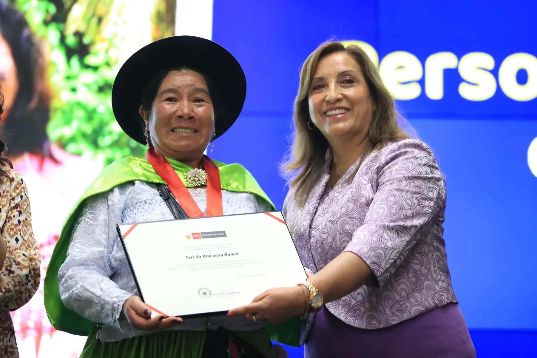 Presidenta Dina Boluarte, junto con la ministra de Cultura, participa en la conmemoración del Día Nacional de la Mujer Indígena u Originaria. Foto:Prensa Presidencia