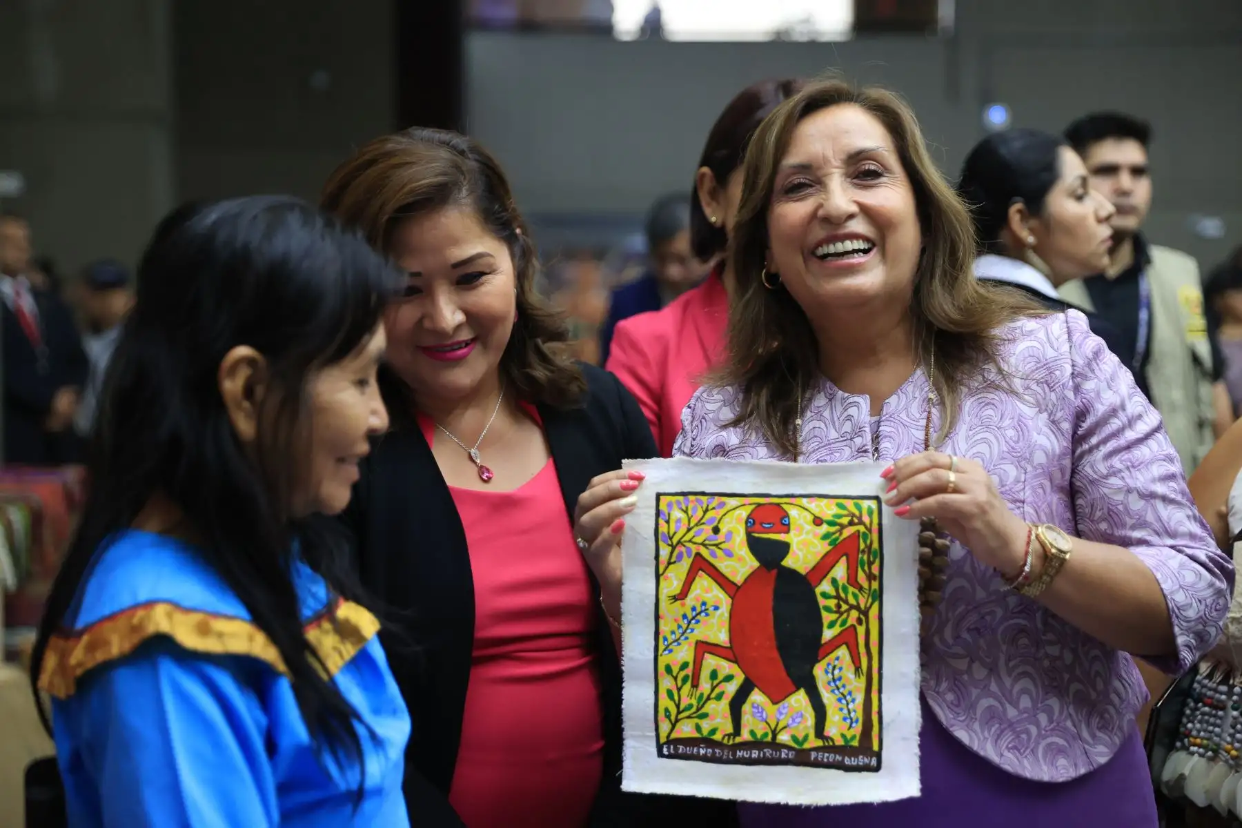 Presidenta Dina Boluarte, junto con la ministra de Cultura, participa en la conmemoración del Día Nacional de la Mujer Indígena u Originaria. Foto:Prensa Presidencia