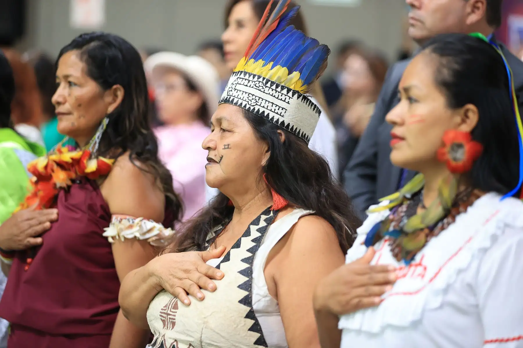 Presidenta Dina Boluarte, junto con la ministra de Cultura, participa en la conmemoración del Día Nacional de la Mujer Indígena u Originaria. Foto:Prensa Presidencia