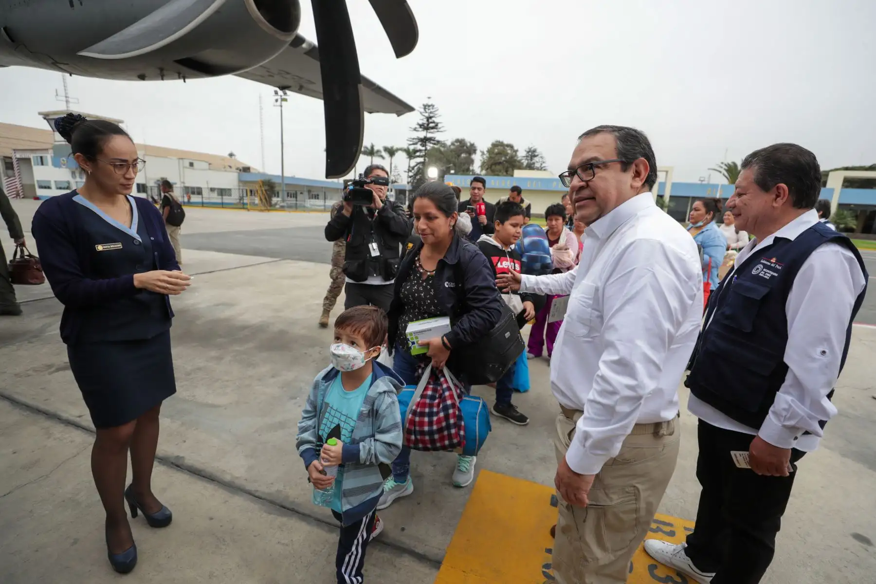 Retorno de pacientes operados a alto Amazonas.Foto:ANDINA/PCM