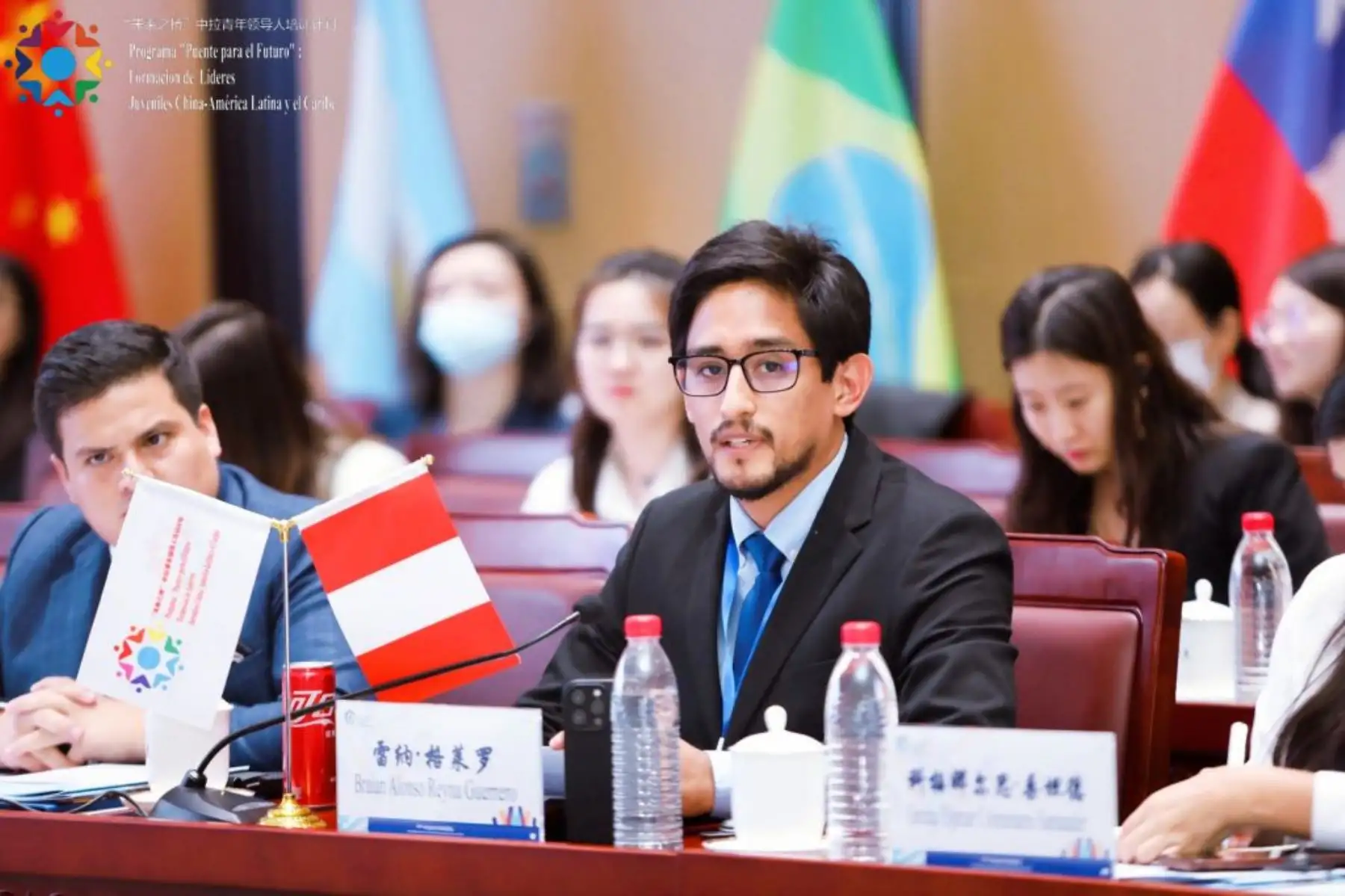 Braian Reyna, videorrportero para la Agencia Andina presente en el Foro de Desarrollo de la Juventud de China-América Latina y el Caribe. Foto: ANDINA/Difusión