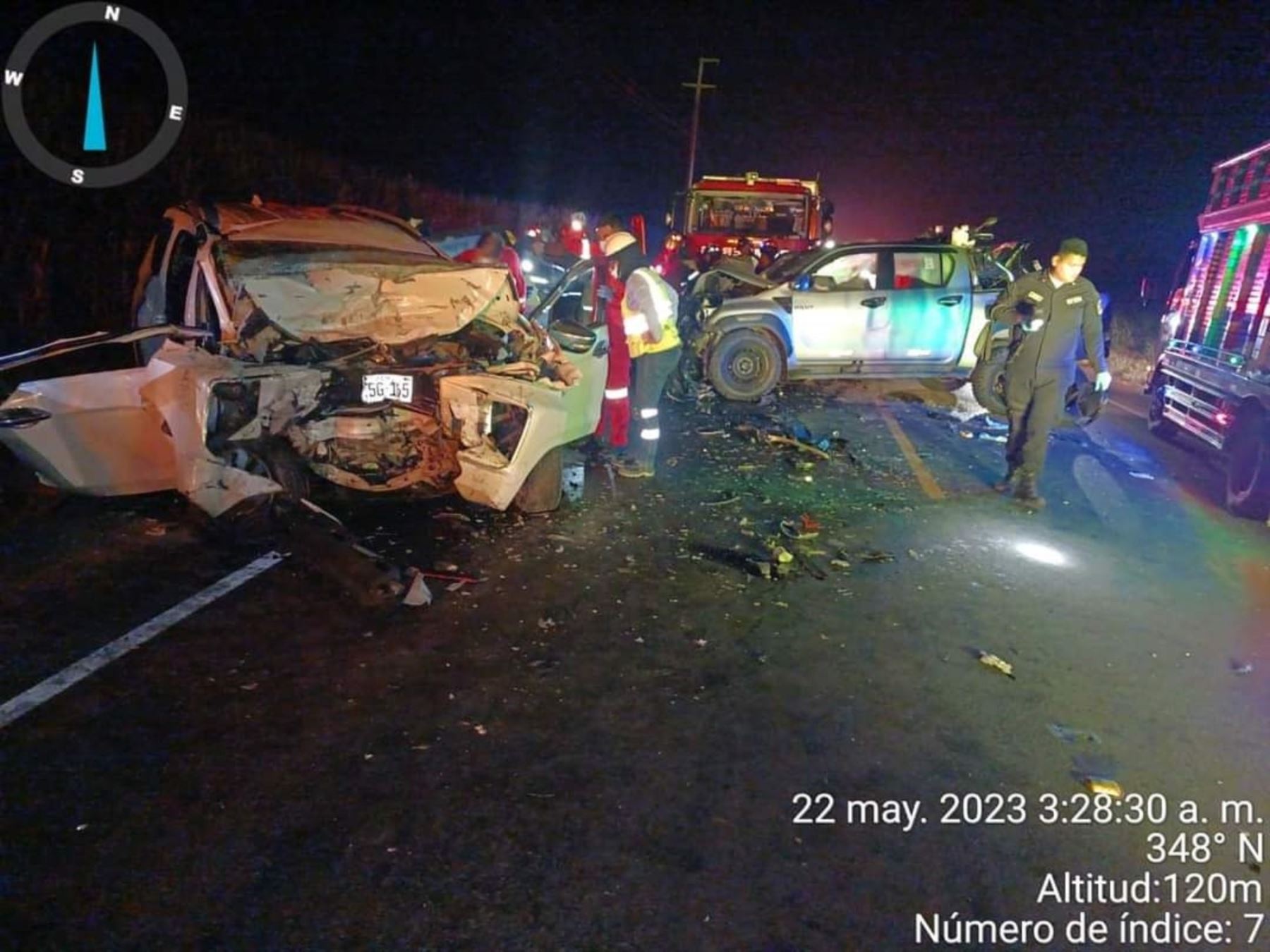 Un accidente de tránsito ocurrido esta madrugada en el distrito de Laredo, provincia de Trujillo, en La Libertad, dejó cinco muertos y varios heridos de consideración.  ANDINA/Difusión