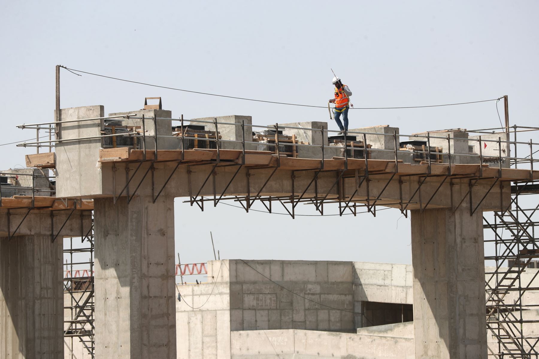 Construcción de infraestructura. ANDINA/Daniel Bracamonte