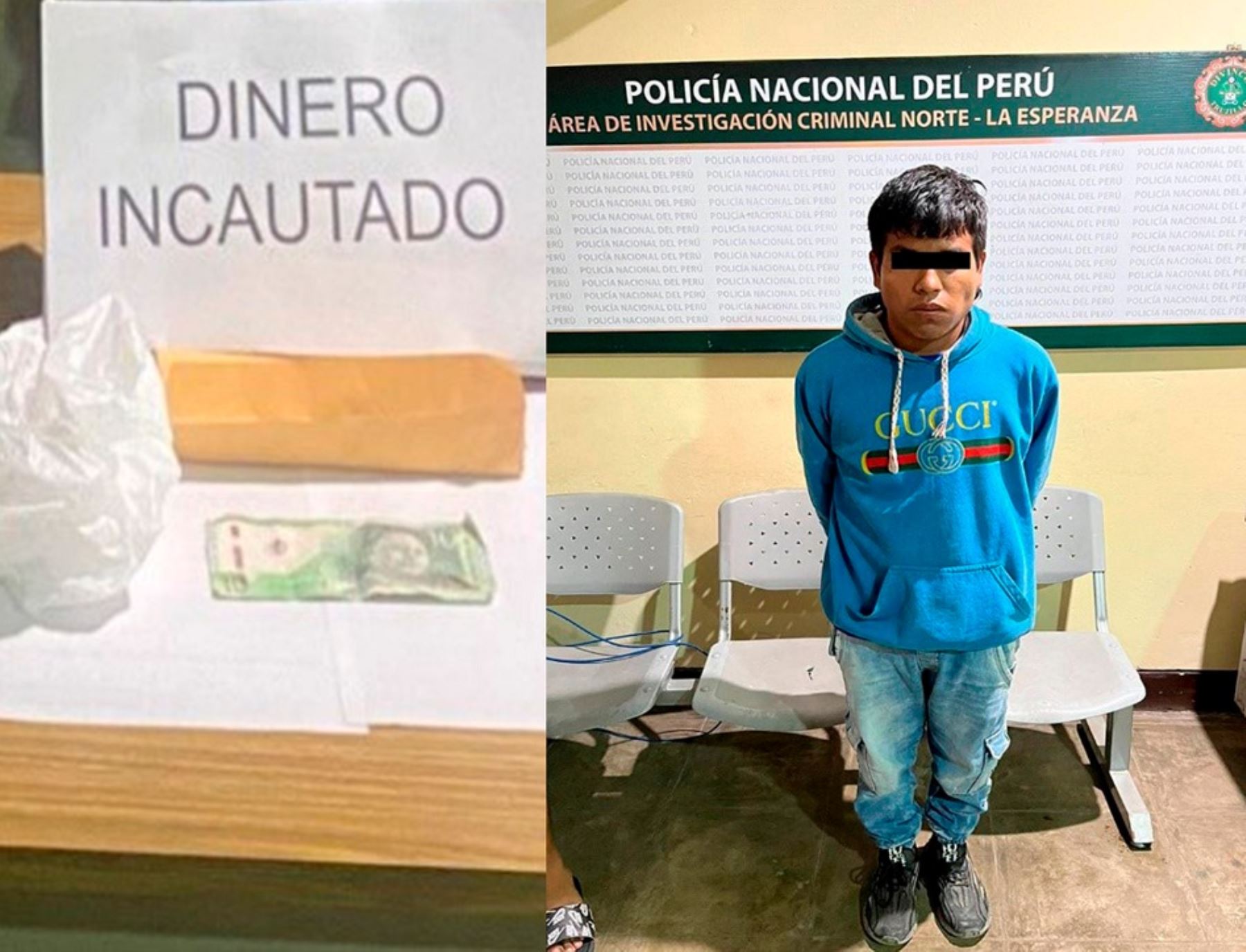 Policía Nacional detuvo en Trujillo a dos sujetos acusados de extorsionar a una ciudadana, a quien amenazaban con atentar contra su vida si no pagaba S/ 5,000.