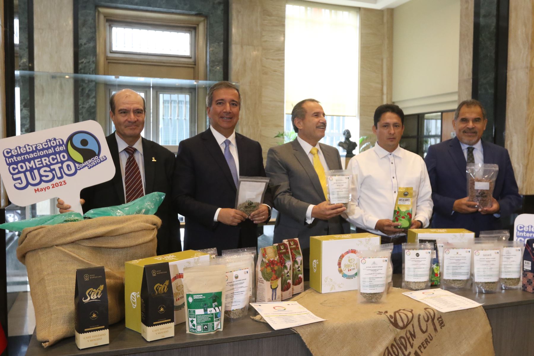 Lanzamiento de la Tercera edicion del Concurso de calidad de café fairtrade"Golden Cup Peru 2023".FOTO:ANDINA/Hector Vinces.