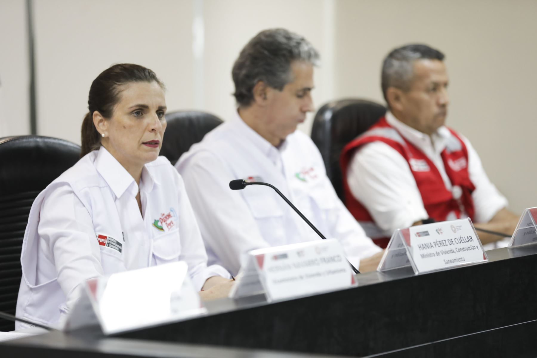 Ministra de Vivienda, Hania Pérez De Cuéllar brinda conferencia de prensa sobre acciones en materia de lucha contra la corrupción.
Foto: Ministerio de Vivienda