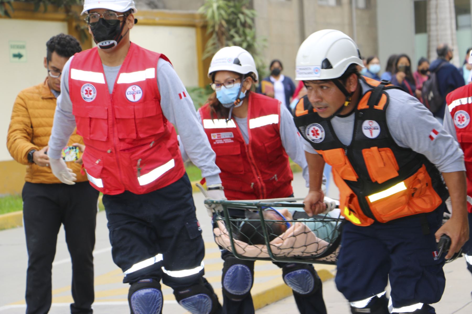 Hospital Loayza participa en el Simulacro Nacional Multipeligro de 8.8 grados de magnitud.

Foto: ANDINA/Difusión