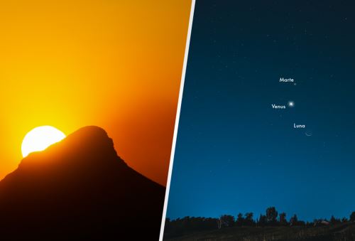 El 21 de junio tendremos  la agrupación entre la Luna, Venus y Marte, que serán visibles ocupando casi una misma región del cielo
