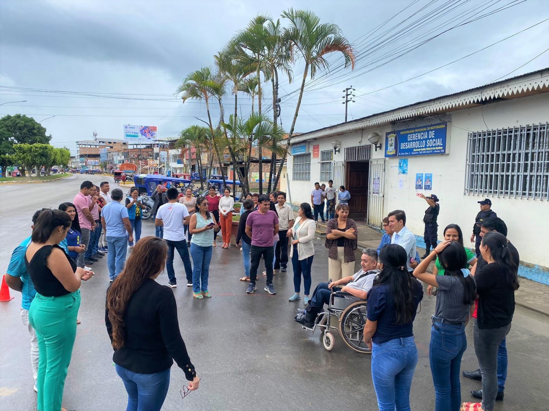 Con sismo de magnitud 7.9, un incendio de grandes proporciones y el colapso del 70 % de los servicios básicos se realizó Simulacro Multipeligro 2023 en la región San Martín. Foto: Jorge Quevedo.