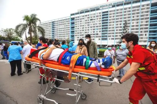 Simulacro multipeligro contó con participación de más de 57,000 trabajadores de EsSalud. Foto: ANDINA/Difusión.