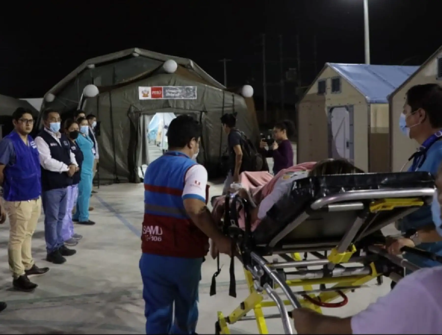 El hospital de campaña implementado en Piura recibe a los primeros pacientes con dengue. ANDINA/Difusión