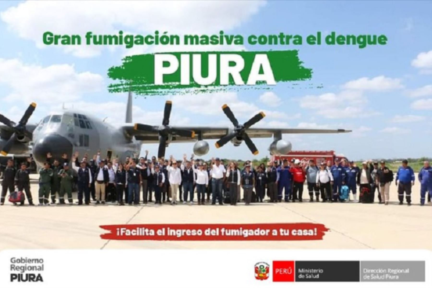 El gobernador regional Luis Neyra León invoca a la población de Chulucanas a sumarse a esta lucha contra la enfermedad abriendo las puertas de sus hogares a los fumigadores.