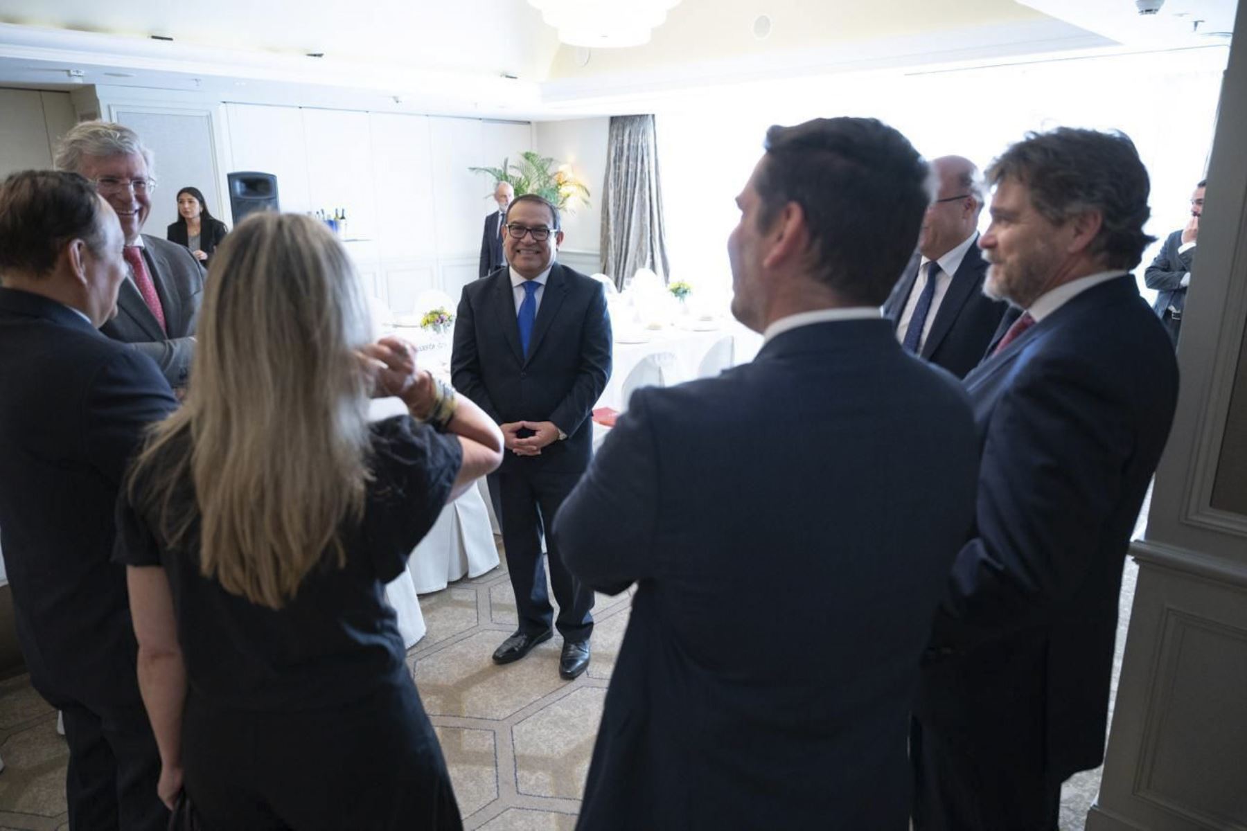 Reunión de trabajo con empresarios de la Fundación Consejo España - Perú.
Foto: ANDINA/PCM