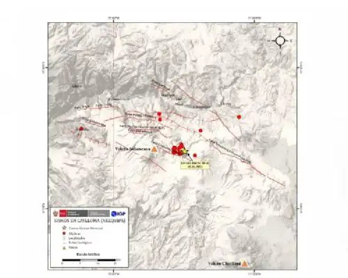 Los continuos temblores que se registran en la provincia de Caylloma, en Arequipa, tienen su origen en la reactivación de falla tectónica. ANDINA/Difusión