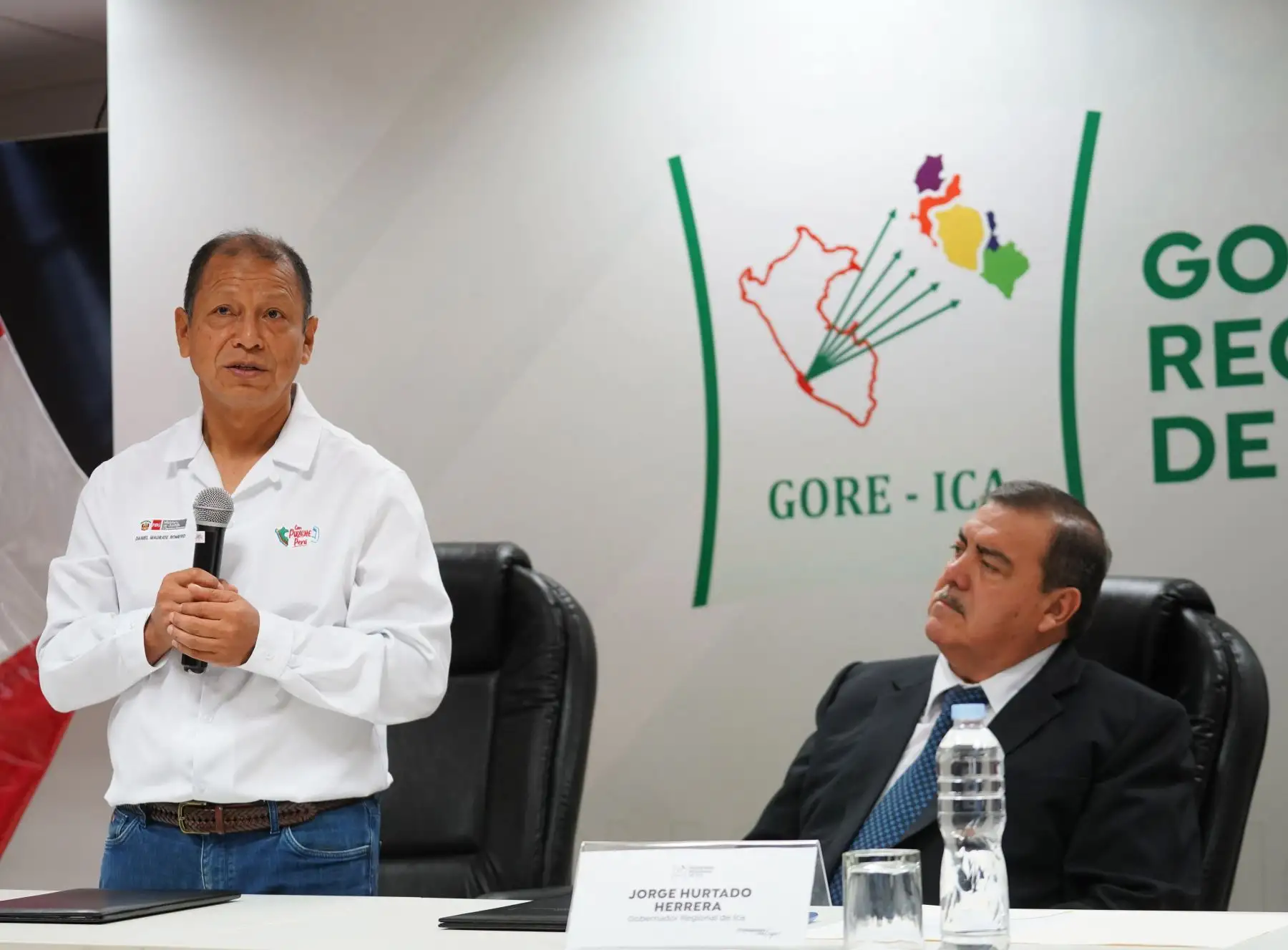 El ministro de Justicia y Derechos Humanos, Daniel Maurate, puso en marcha en Ica una campaña contra la discriminación y el bullying escolar. Foto: Genry Bautista.