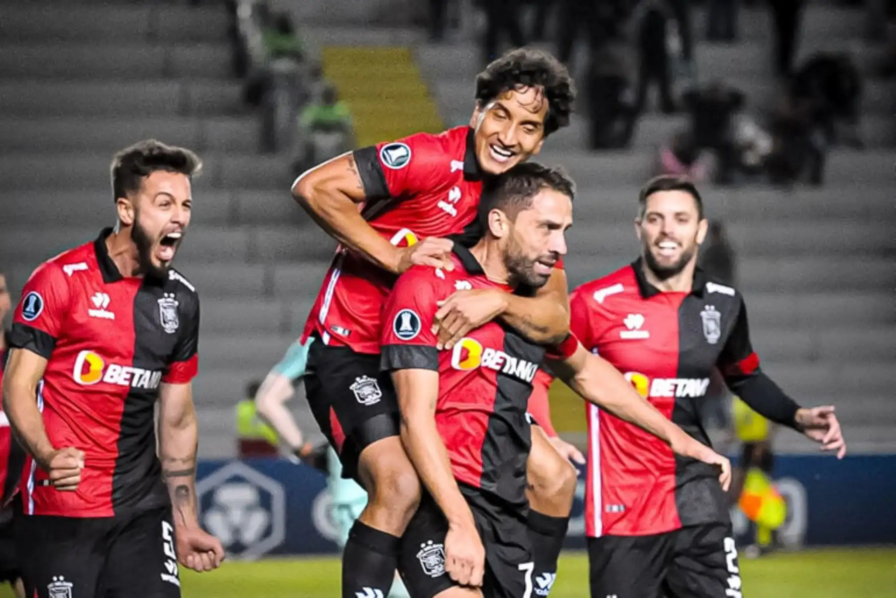 Melgar golea 5 – 0 al Patronato, en el duelo correspondiente a la fecha 5 de la Copa Libertadores 2023 en el Estadio Monumental de la UNSA en Arequipa.
Foto: FBC Melgar