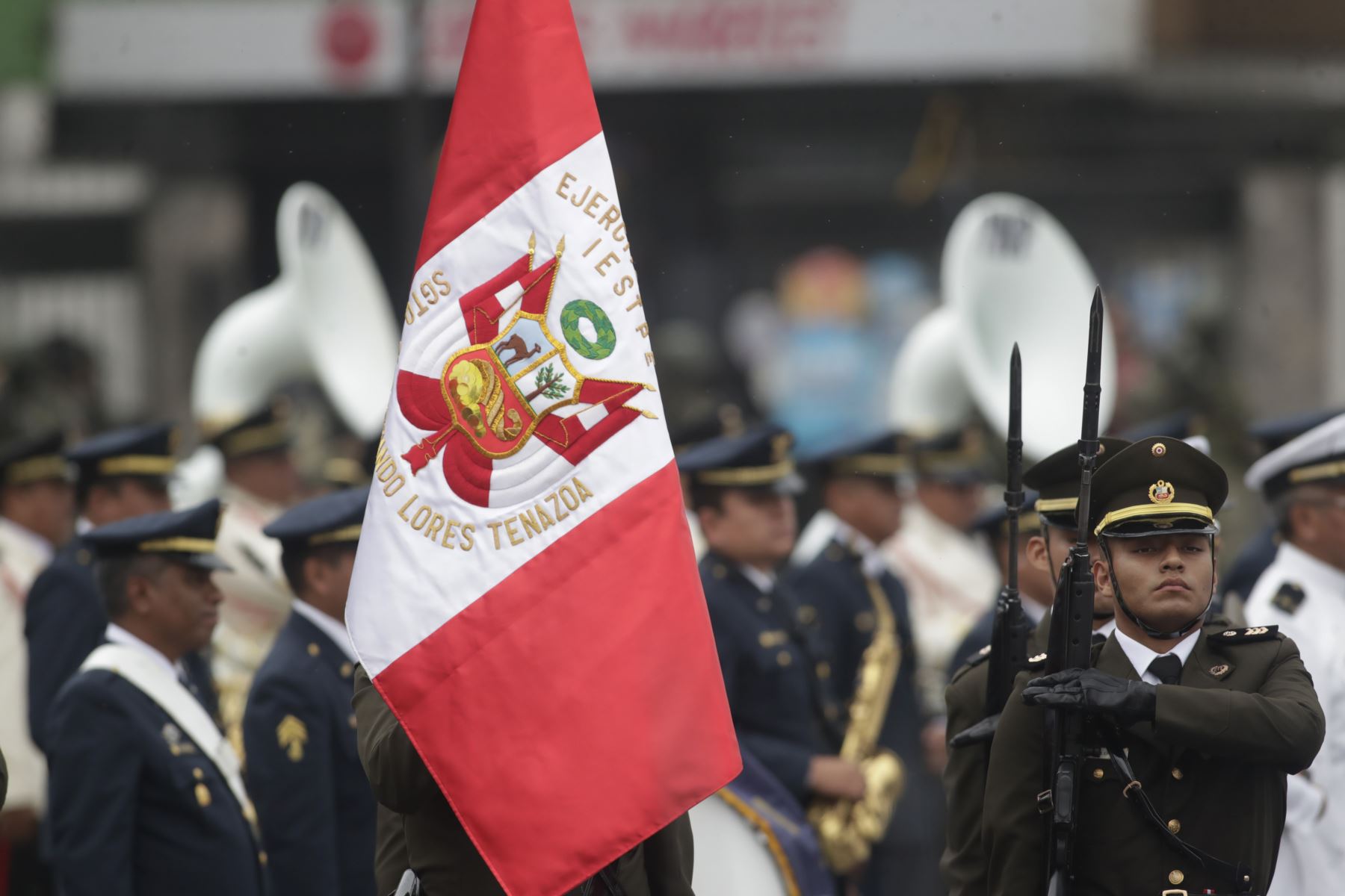 La jefa de Estado, Dina Boluarte, preside la ceremonia por el 143.° aniversario de la Batalla de Arica y la Renovación del Juramento de Fidelidad a la Bandera. Foto: ANDINA/ Juan Carlos Guzman