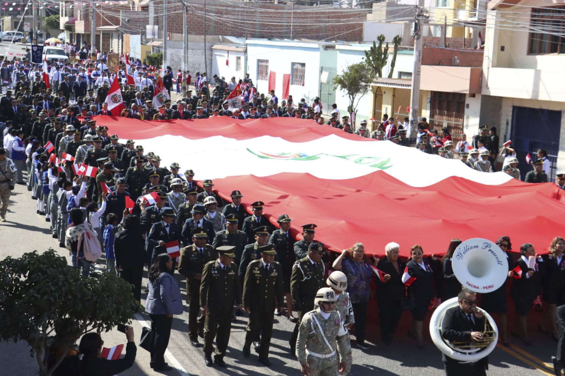 Con gran espíritu patriótico, Tacna conmemoró ayer el Día de la Bandera y la Batalla de Arica. ANDINA/Difusión