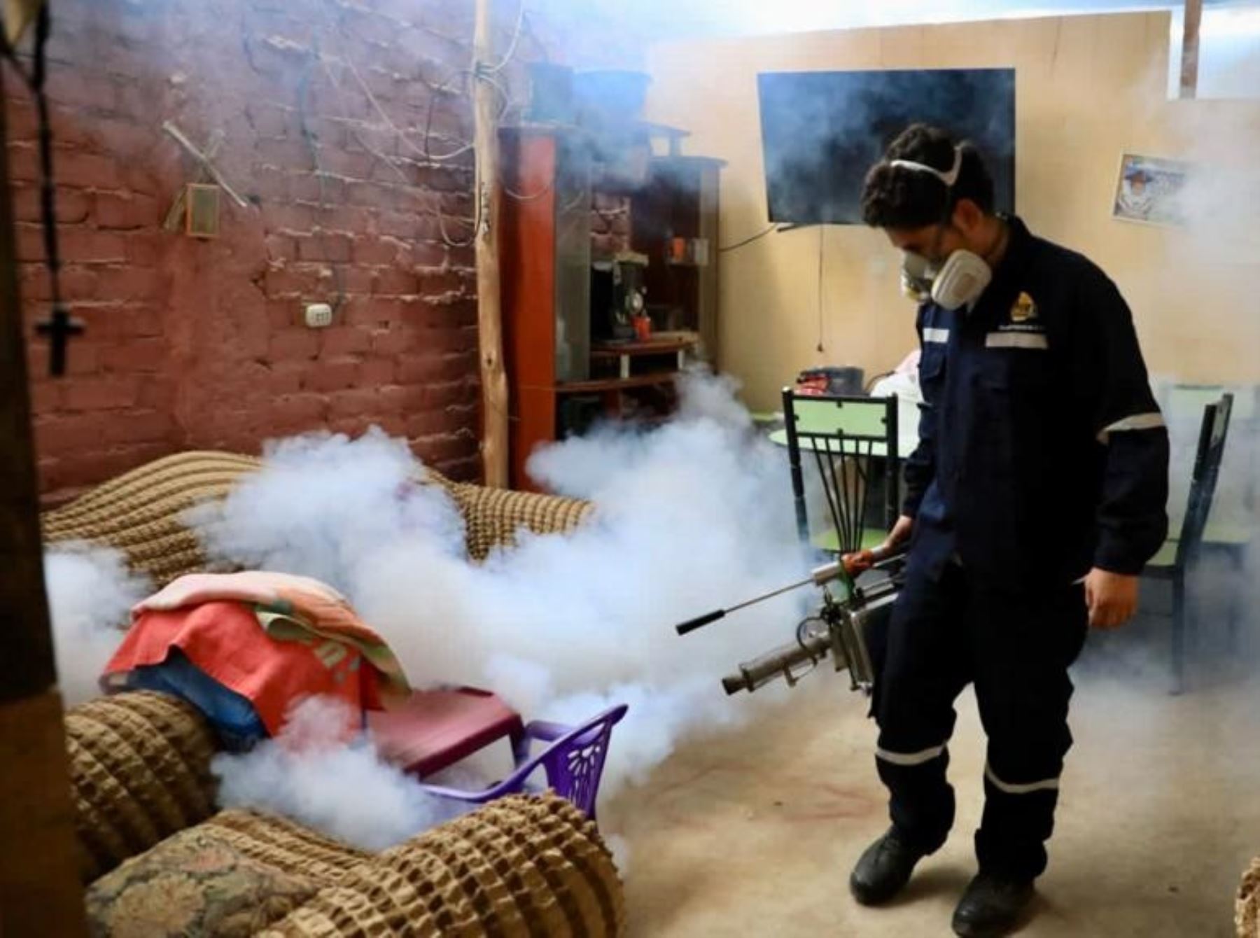 Brigadas de salud fumigaron cerca de 35,000 viviendas en menos de 48 horas de labor en Piura, con el objetivo de erradicar al zancudo transmisor del dengue. ANDINA/Difusión