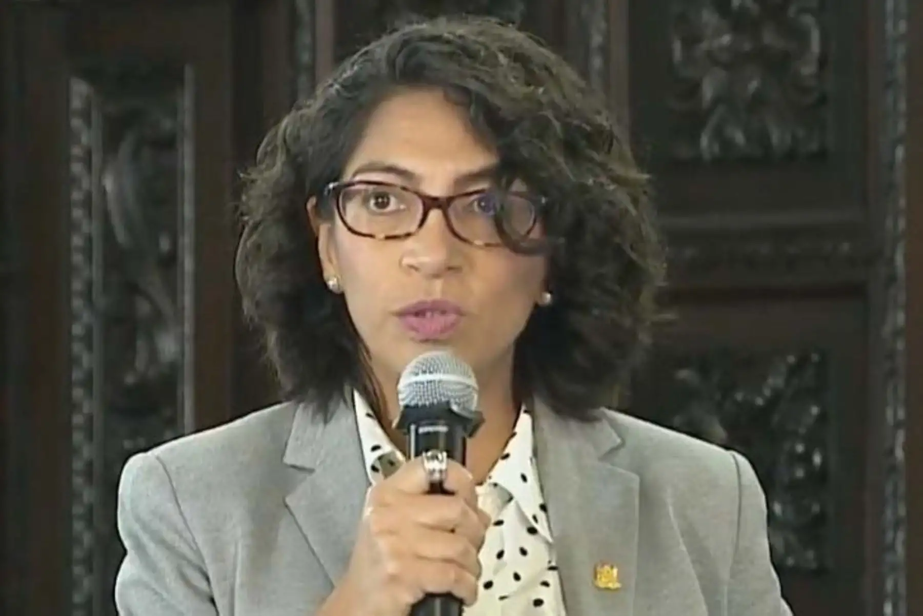 Ministra de Cultura, Leslie Urteaga, presentó el balance de gestión de su sector al cumplir seis meses del gobierno de la presidenta Dina Boluarte. ANDINA/Difusión