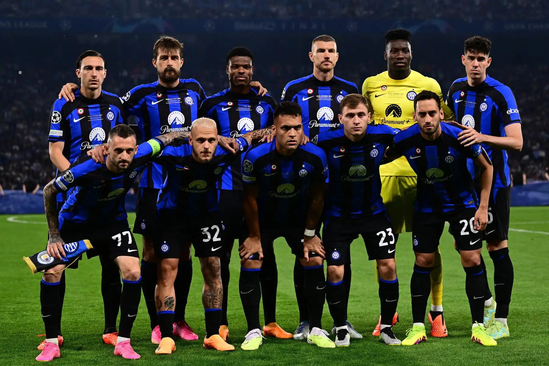 Los jugadores del Inter de Milán posan para una foto del equipo antes del inicio de la final de la Liga de Campeones de la UEFA entre el Inter de Milán y el Manchester City en el Estadio Olímpico Ataturk en Estambul.
Foto: AFP