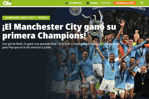 Así informan los medios internacionales el triunfo de Manchester City