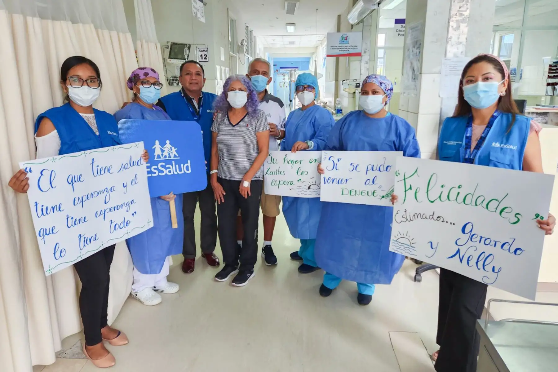 Esposos estuvieron internados en el Hospital Carlos Cortez Jiménez de la Red Tumbes y tras recibir una atención oportuna por parte del personal de salud, vencieron esta enfermedad.
Foto: EsSalud