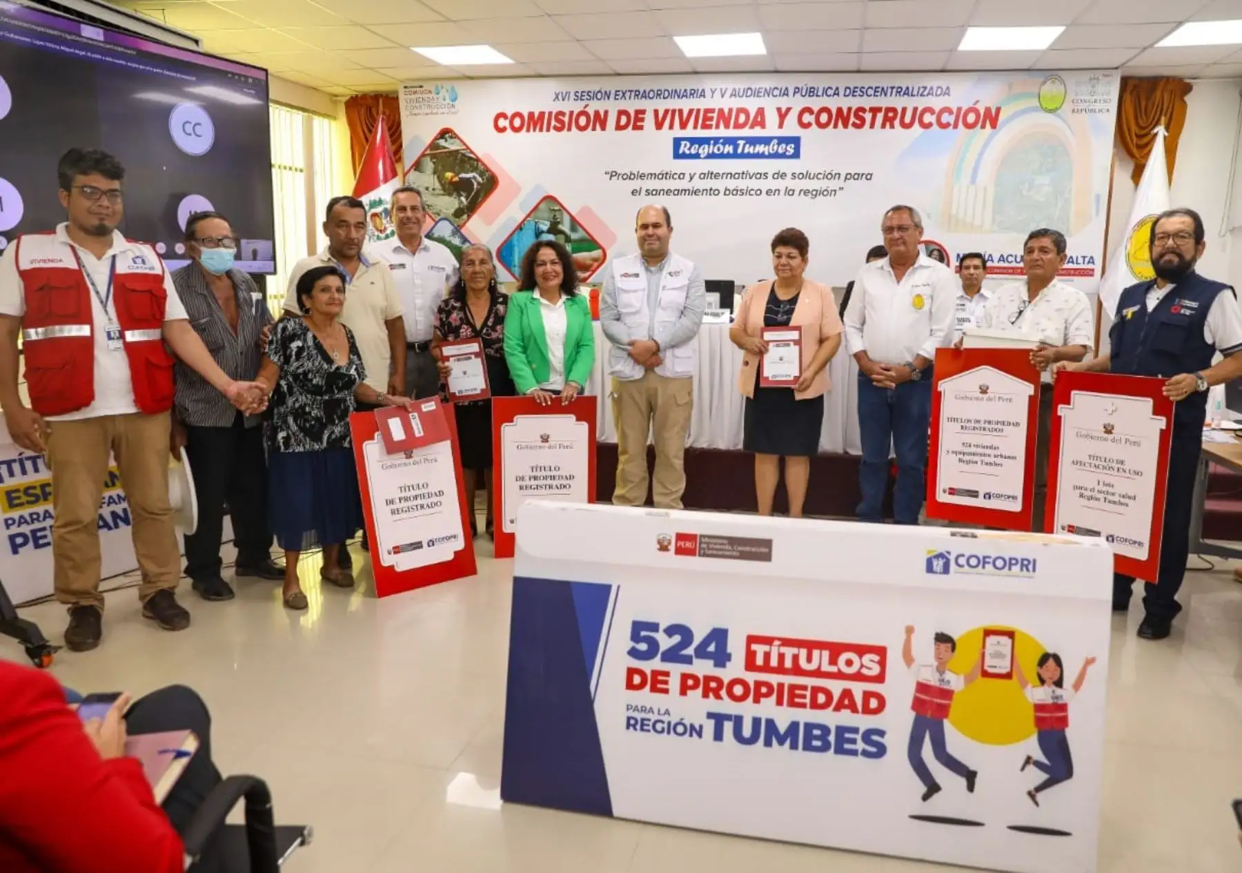 Más de 1,500 pobladores de la región Tumbes se beneficiaron con la entrega de títulos de propiedad que otorgó Cofopri. ANDINA/Difusión