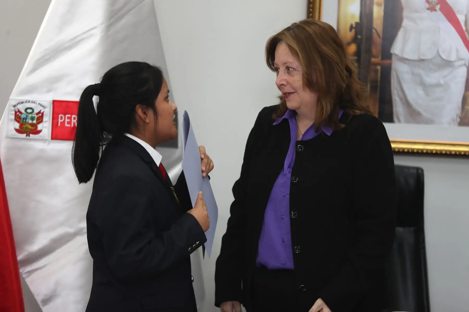 Victoria Pajuelo es una estudiante de Colegio de Alto Rendimiento COAR de Lima, quien próximamente viajará a la NASA a través del programa "Ella es Astronauta" de la Fundación She Is. Foto: ANDINA/Daniel Bracamonte
