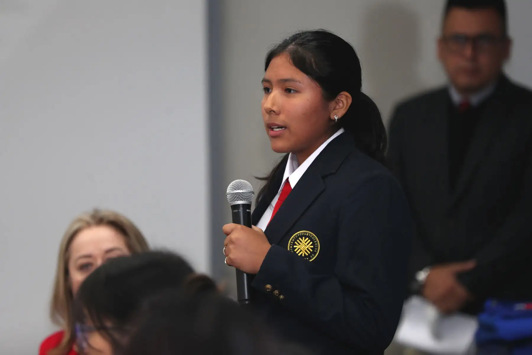 Yamila Rivas es una estudiante de Colegio de Alto Rendimiento COAR de Lima, quien próximamente viajará a la NASA a través del programa "Ella es Astronauta" de la Fundación She Is. Foto: ANDINA/Daniel Bracamonte