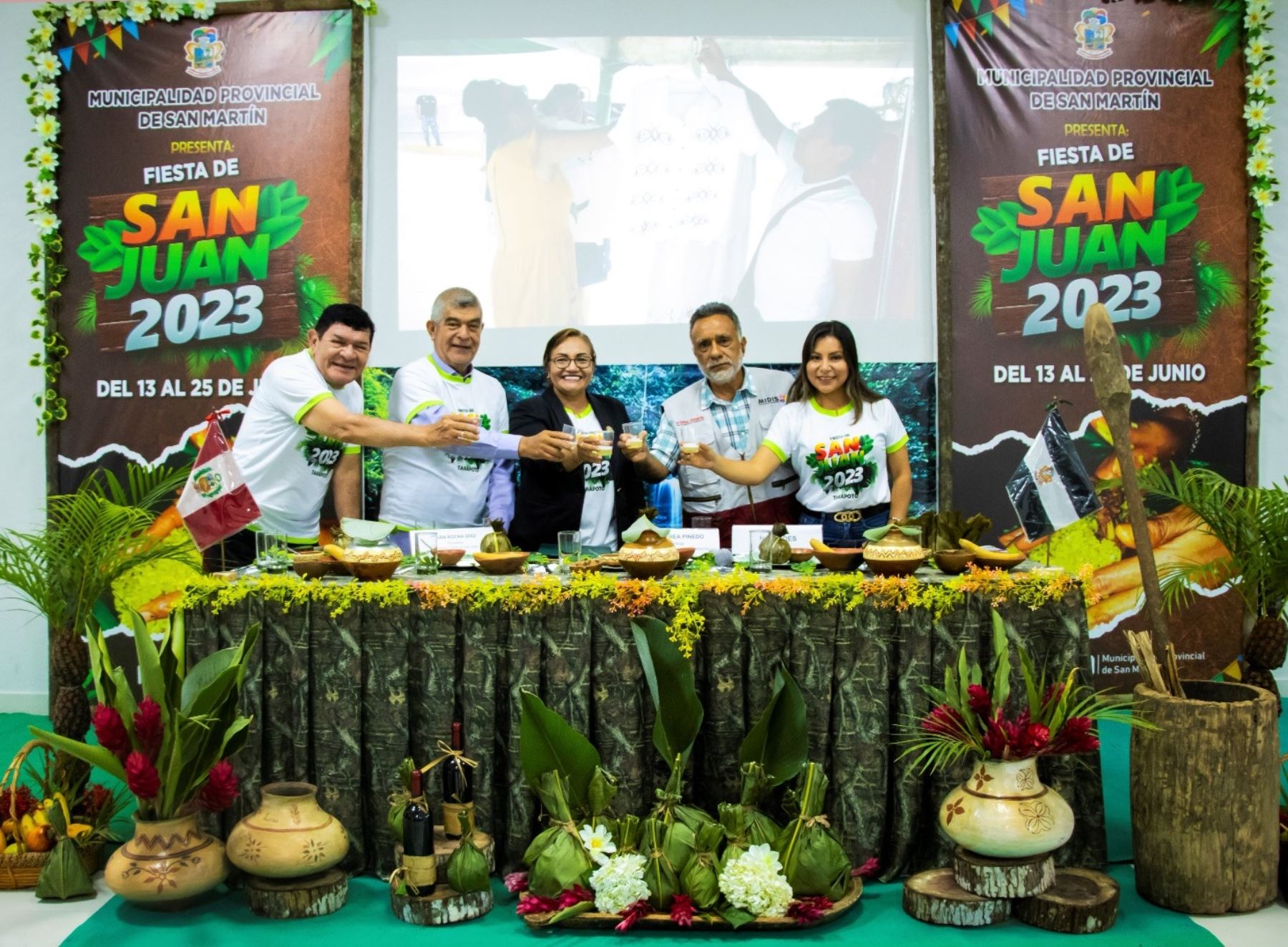 La Municipalidad de San Martín presentó ayer las actividades centrales para celebrar la Fiesta de San Juan en la ciudad de Tarapoto. Foto: Jorge Quevedo