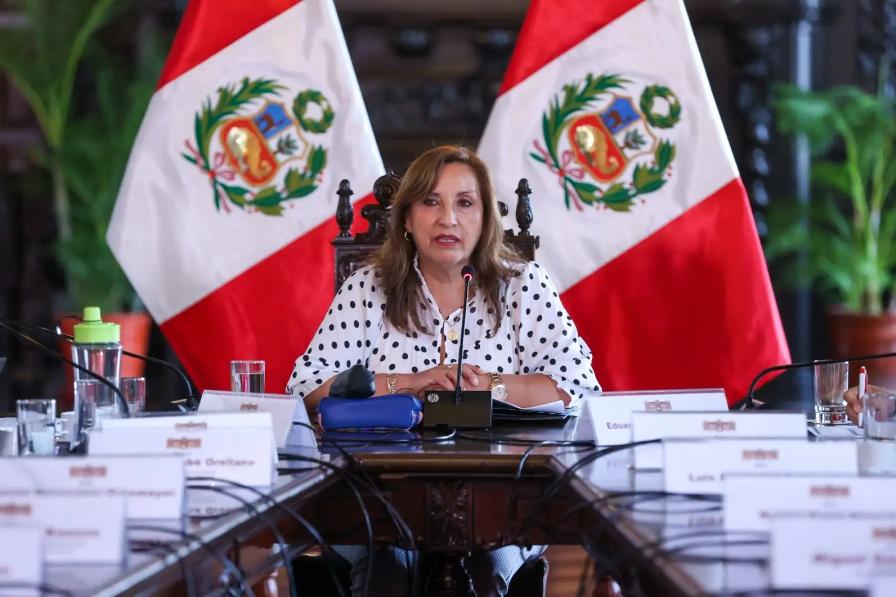 Presidenta Dina Boluarte, sostuvo reunión de trabajo con alcaldes provinciales y distritales de Madre de Dios. Foto: ANDINA/Prensa Presidencia