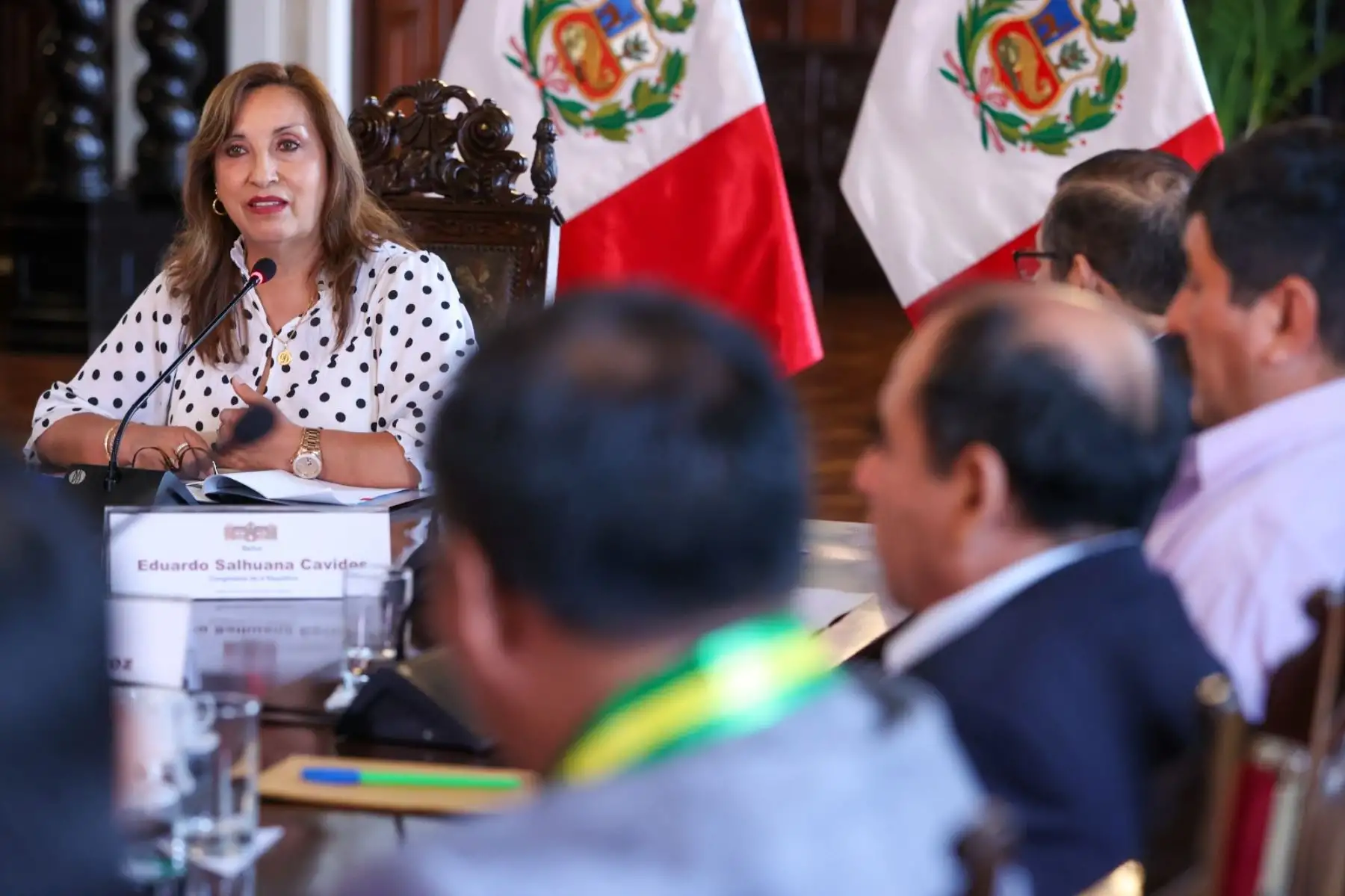 Presidenta Dina Boluarte, sostuvo reunión de trabajo con alcaldes provinciales y distritales de Madre de Dios. Foto: ANDINA/Prensa Presidencia