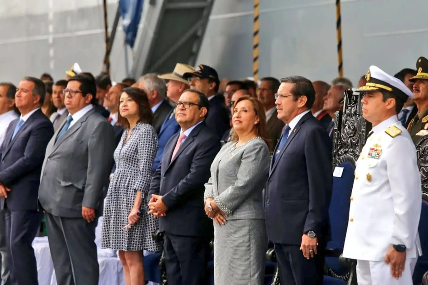 Presidenta Dina Boluarte participa hoy en ceremonia de zarpe del BAP Unión.
Foto: Mindef