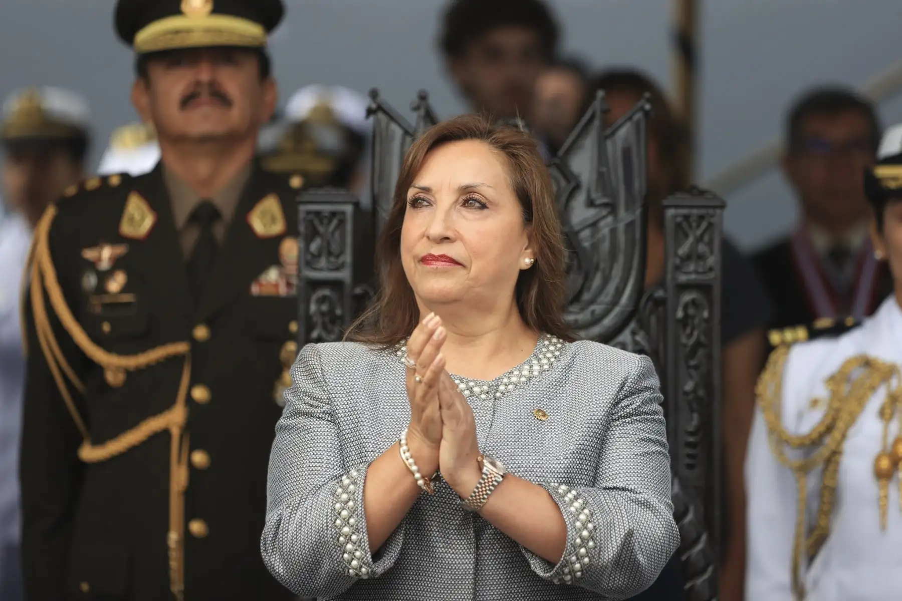 Jefa de Estado, Dina Boluarte, participa en ceremonia de zarpe del Buque Escuela a Vela B.A.P. Unión que dará la vuelta al mundo.
Foto: ANDINA/Prensa Presidencia