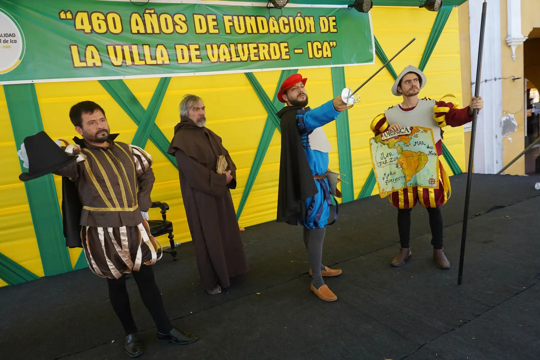 Con escenificación y danzas se conmemoró el 460 aniversario de fundación de la Villa de Valverde del Valle de Ica 
Foto: ANDINA/Difusión