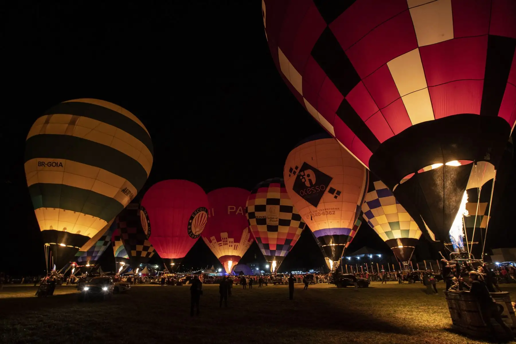 Globos participan en la 36° edición del Campeonato Brasileño de Globos Aerostáticos en la ciudad de Boituva, estado de Sao Paulo (Brasil). 
Foto: EFE