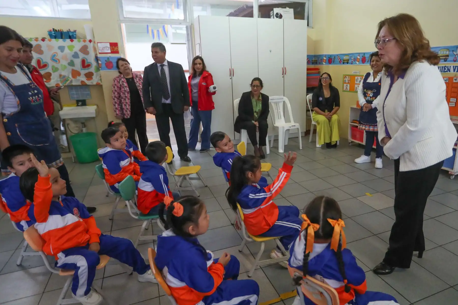 La ministra de Educación, Magnet Márquez, presenta la estrategia para la enseñanza de inglés a 4335 niños de  inicial de 26 colegios públicos de Lima Metropolitana, Callao, Arequipa y Cusco. Foto: ANDINA/ Daniel Bracamonte