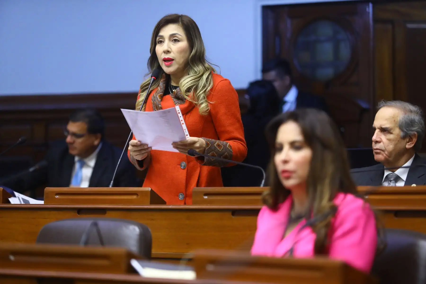 Pleno del Congreso debate denuncia contra la ex fiscal de la Nación, Zoraida Ávalos.
Lady Camones (Alianza para el Progreso)
Foto: Congreso