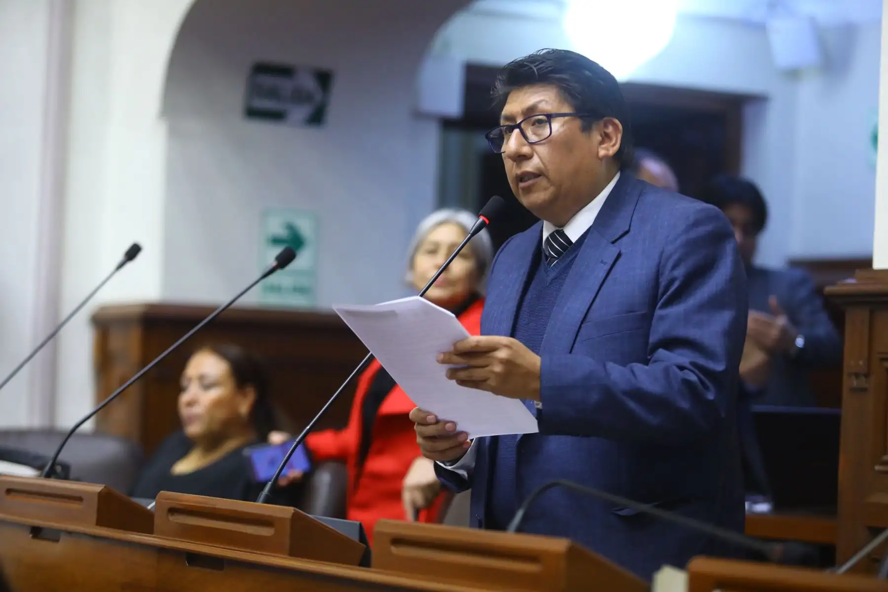 Pleno del Congreso debate denuncia contra la ex fiscal de la Nación, Zoraida Ávalos.
Waldemar Cerrón (Perú Libre)
Foto: Congreso