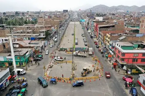 Liberación de vías permitirá la normalización de las actividades comerciales y vecinales en la zona de la Carretera Central y Nicolás Ayllón. Foto: MTC/Difusión.