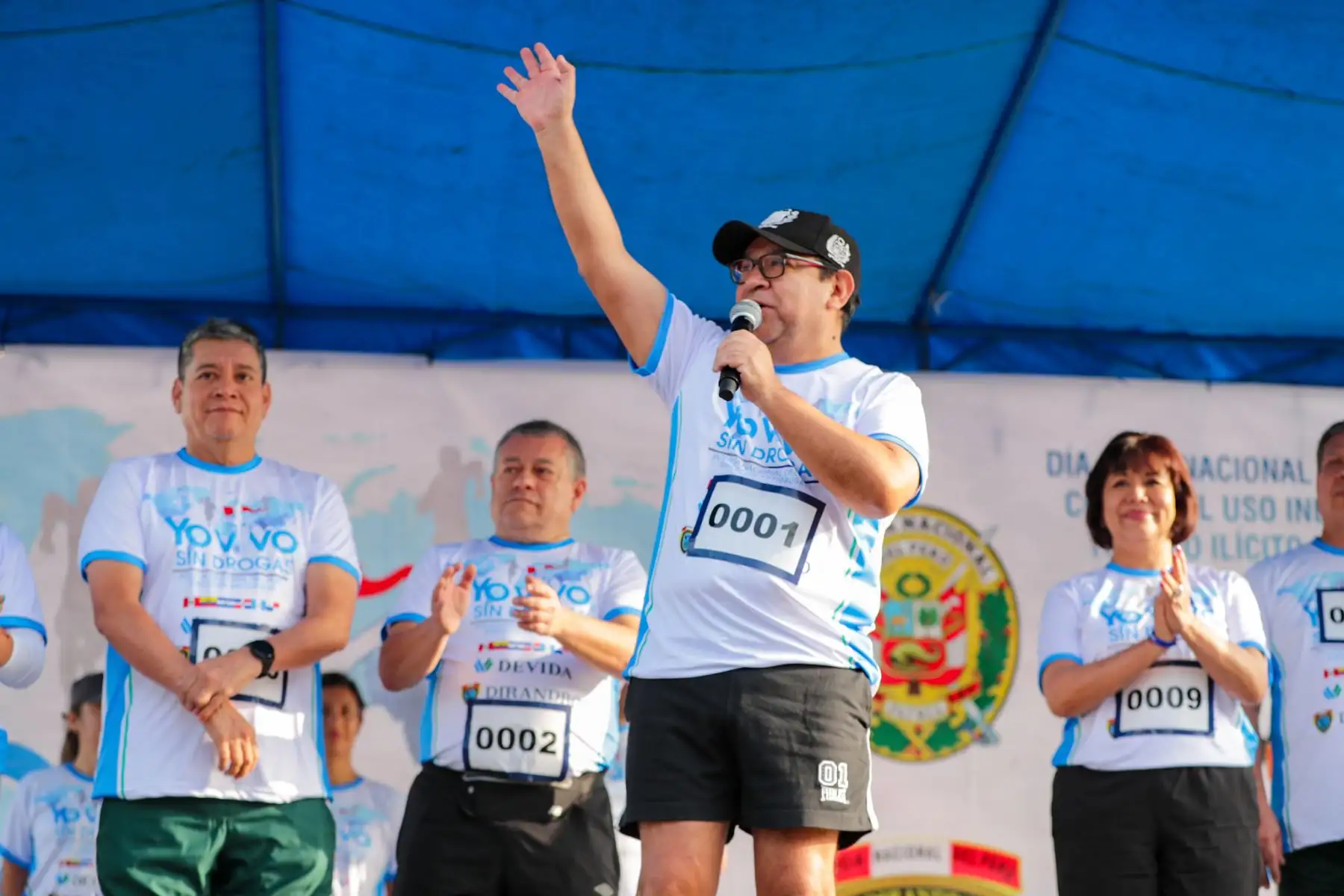 El presidente del Consejo de Ministros, Alberto Otárola, participa en la XI Edición Internacional del Festival Atlético "Yo Vivo sin Drogas, Tú Decides” 7K.
Foto: PCM
