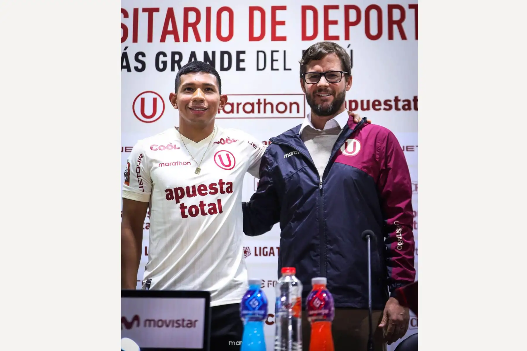 El mediocampista Edison Flores, fue presentado como flamante jugador de Universitario de Deportes, hasta diciembre del 2024.
Foto: Universitario de Deportes